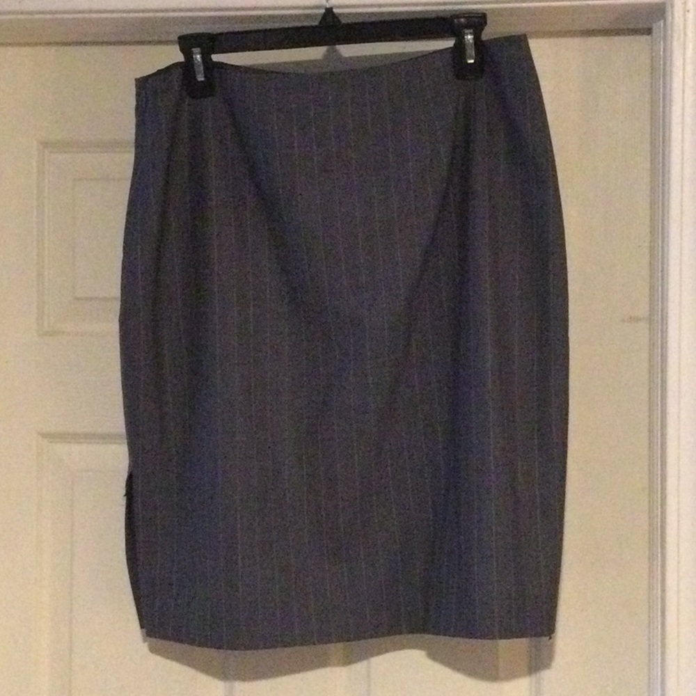 Brooks Brothers Pencil Skirt - Pinstripe Slate Gray